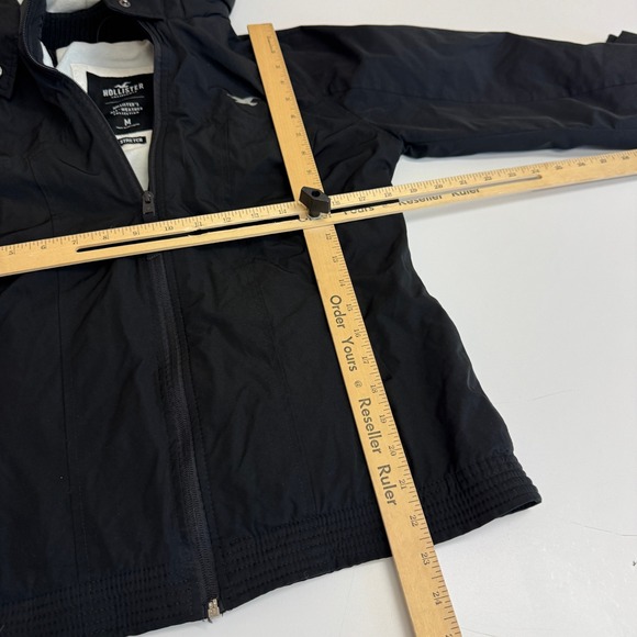 Hollister Jacket Womens Medium Black All Weather Hooded Fleece Lined Gorpcore - Picture 9 of 9